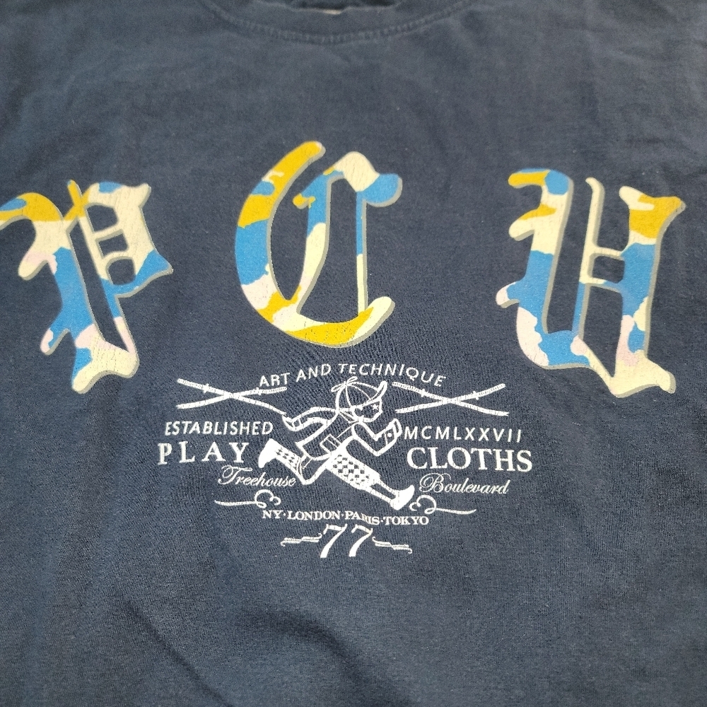 Mens Play Clothes Brand 100% Cotton Short Sleeve Crew Neck T-shirt SZ L - Picture 6 of 6